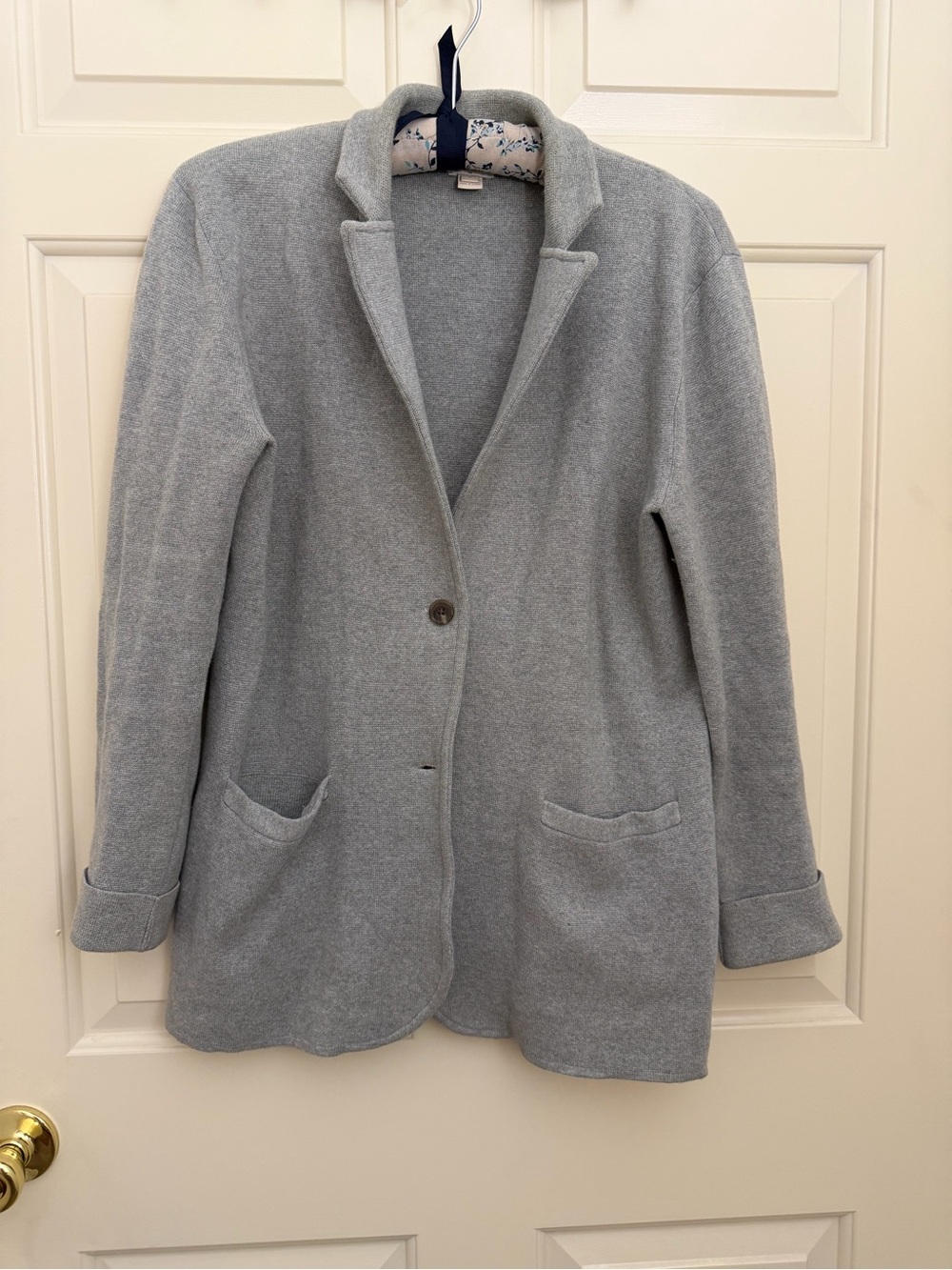 J. Crew Light Gray Fleece Blazer Jacket